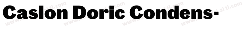 Caslon Doric Condens字体转换